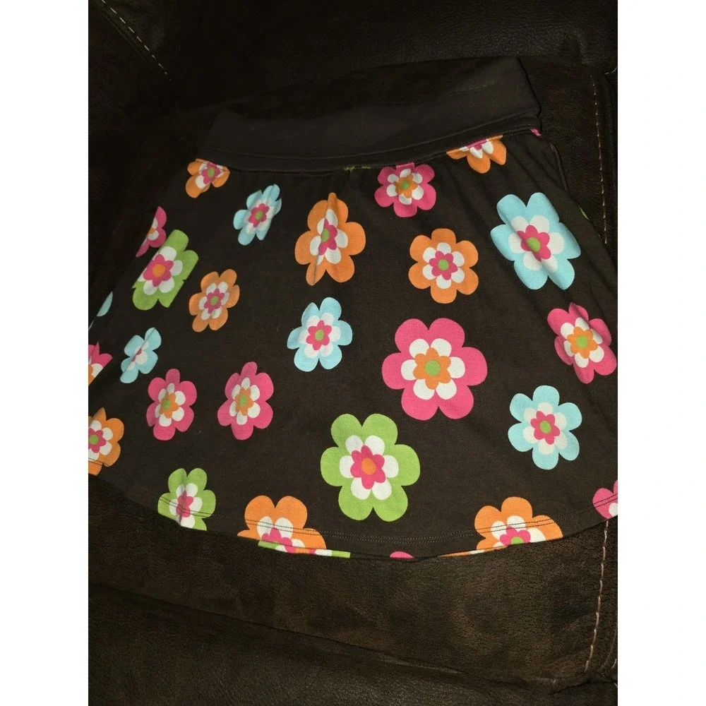 Gymboree growing flowers floral brown skort size 10‎